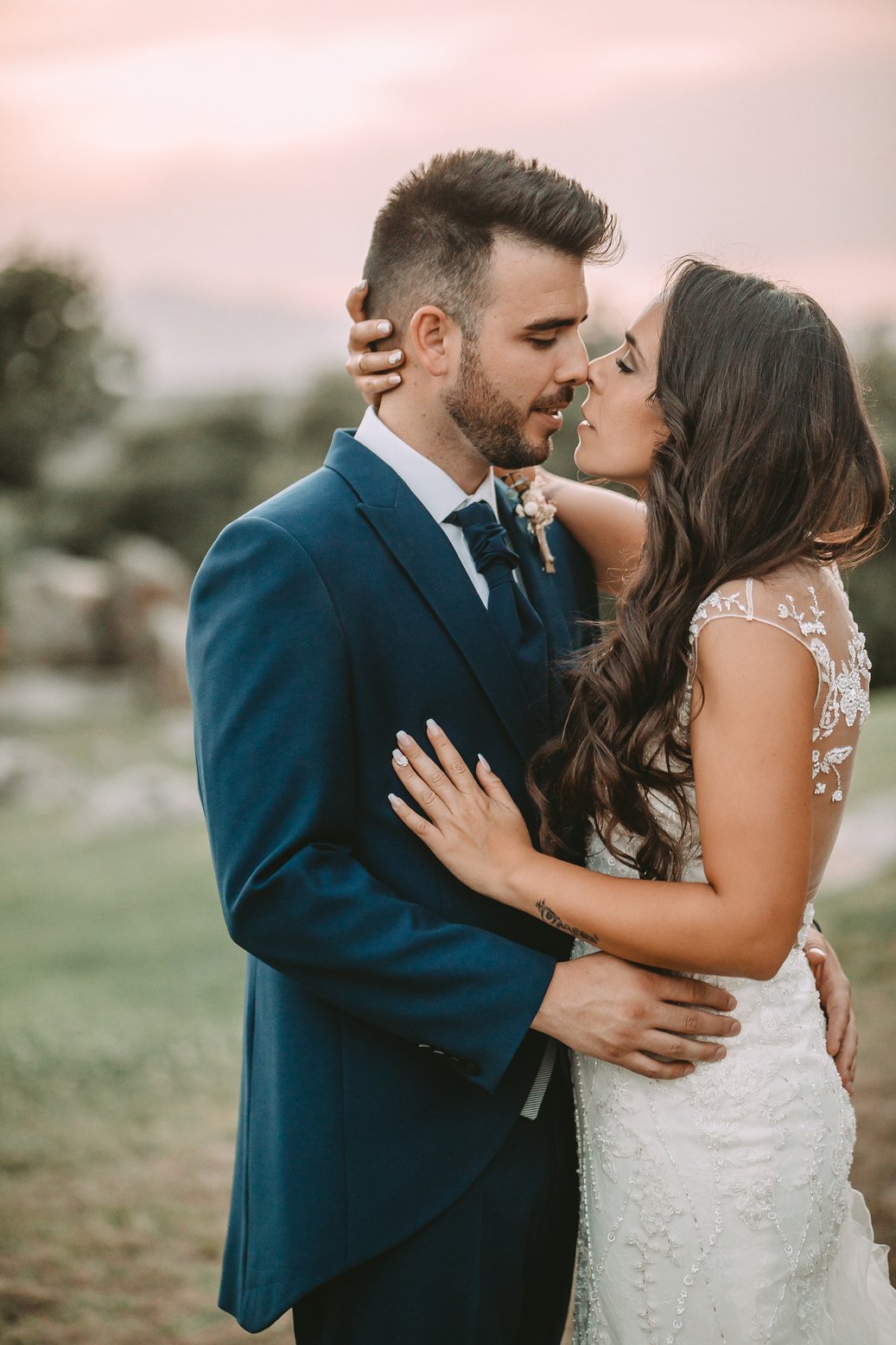 Newlywed Couple Outdoors